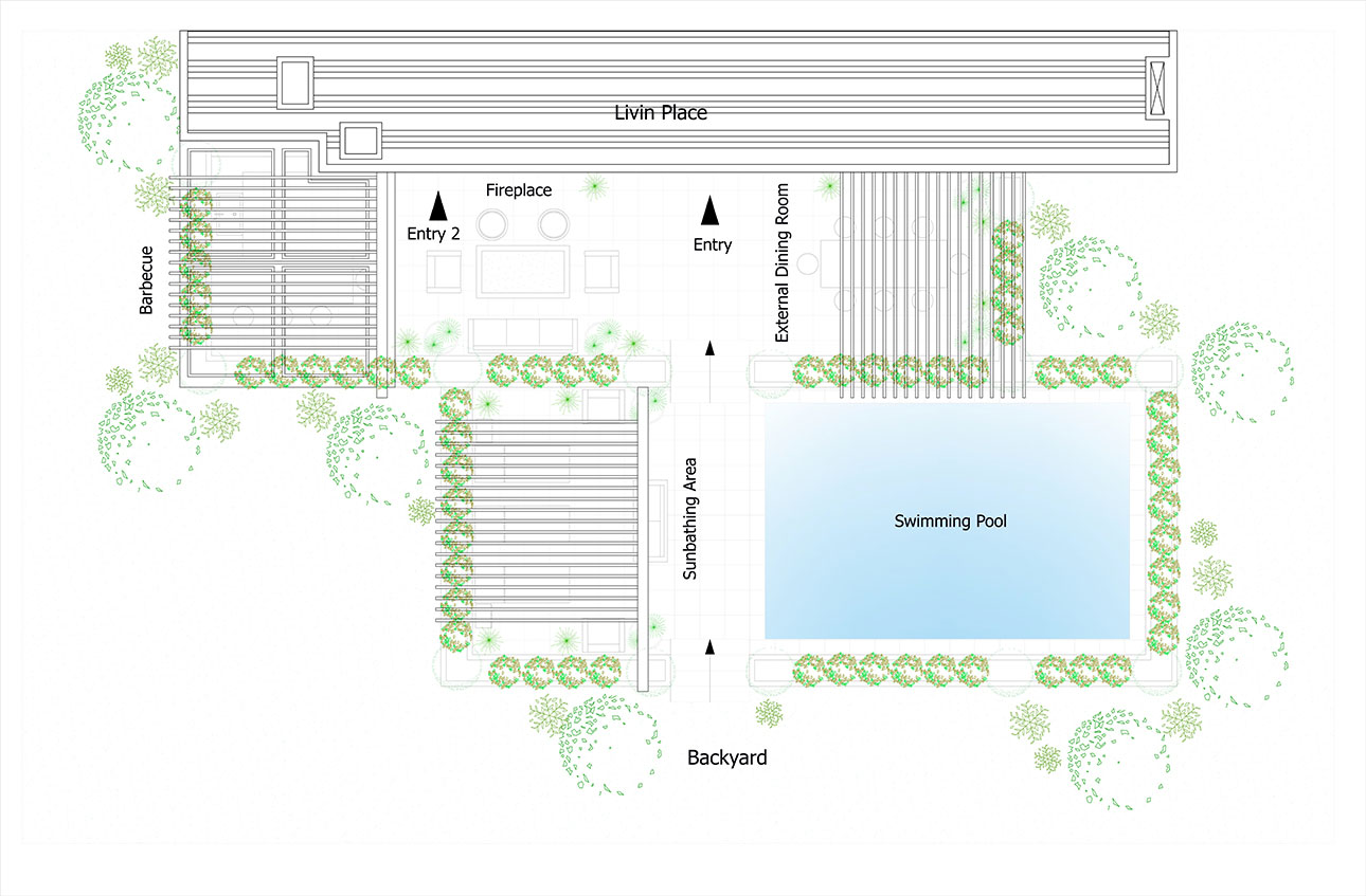 plan of the patio terrace Patio terrace design plan