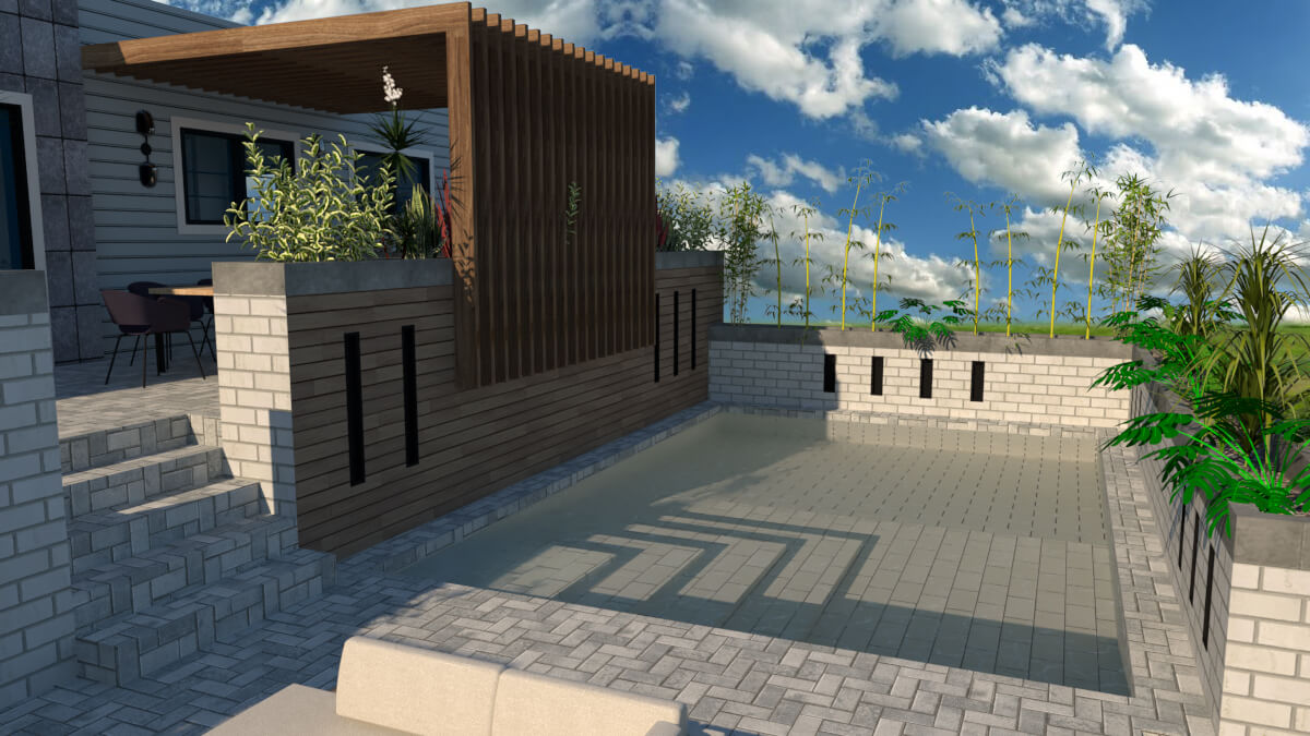 terrace and garden Swimming pool