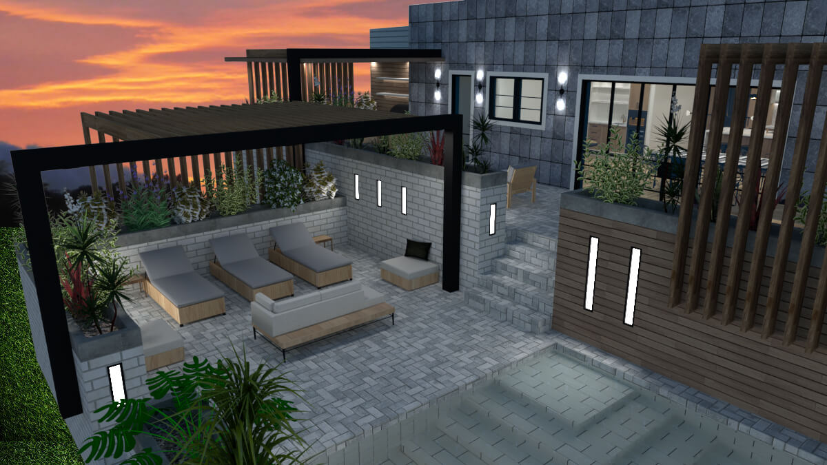 Terrace sitting area terrace view