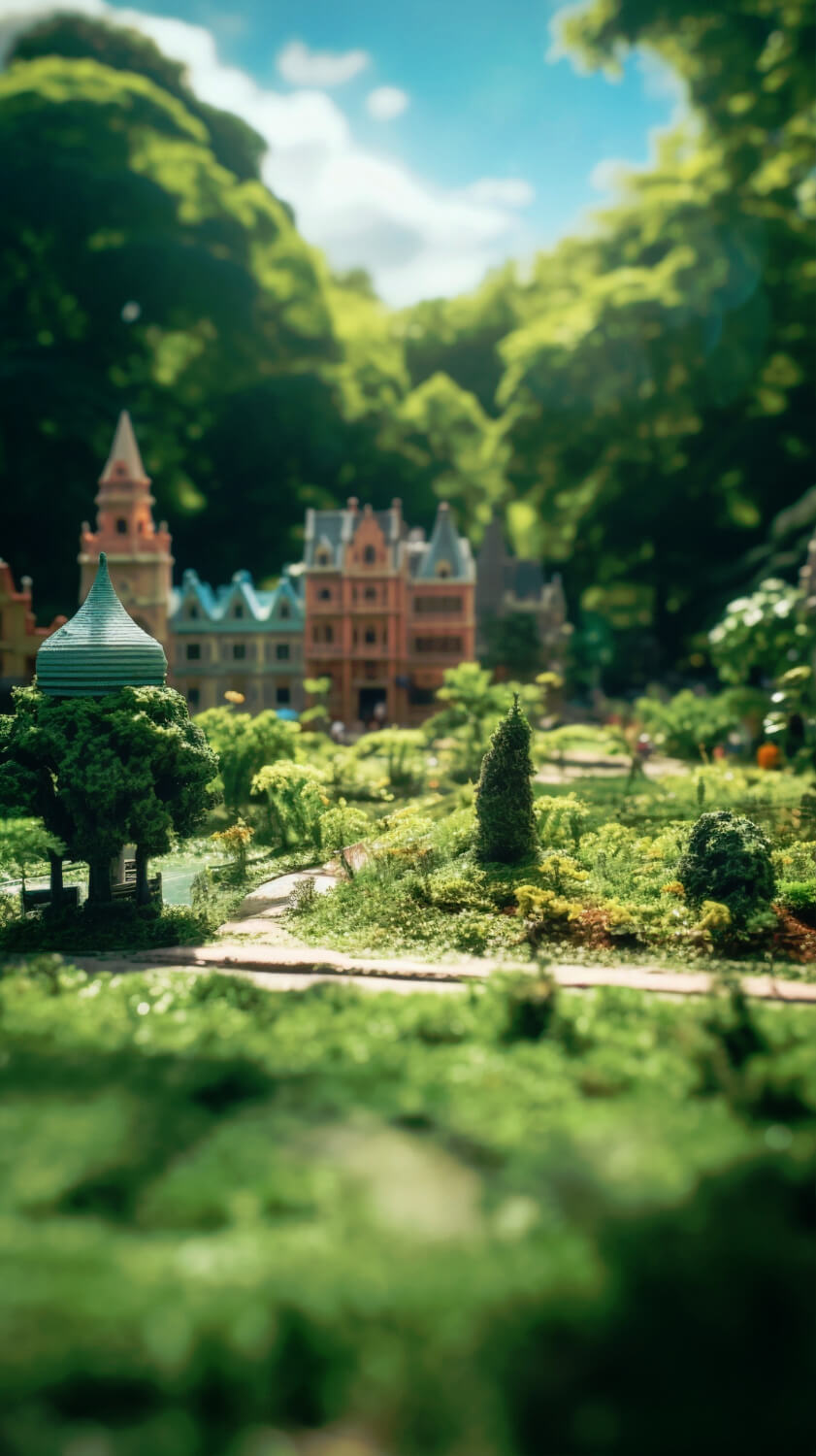Rendering of a miniature world