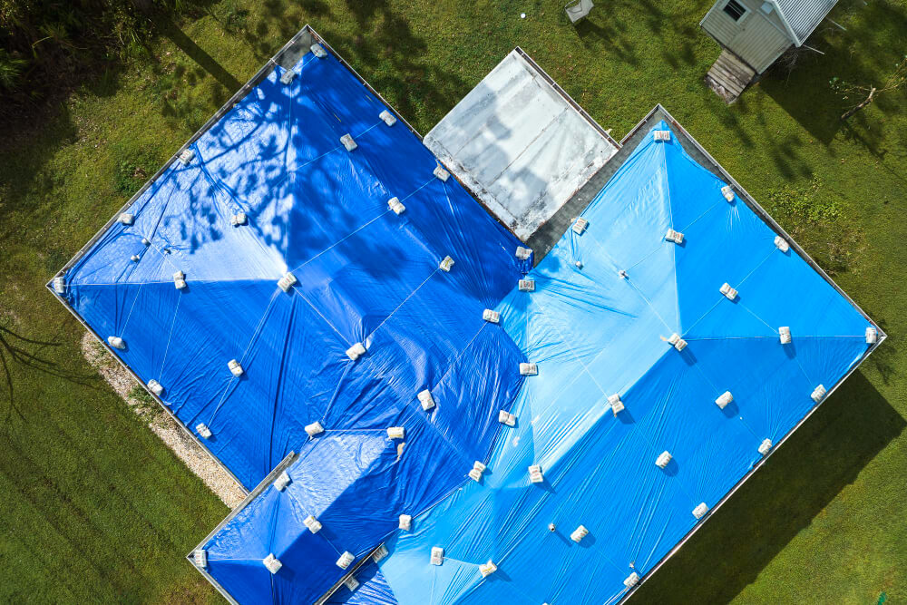 tarping a roof