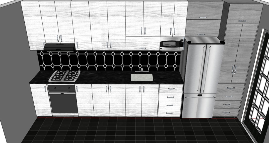 Worktop with wood texture