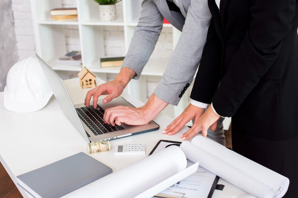 real estate company - laptop