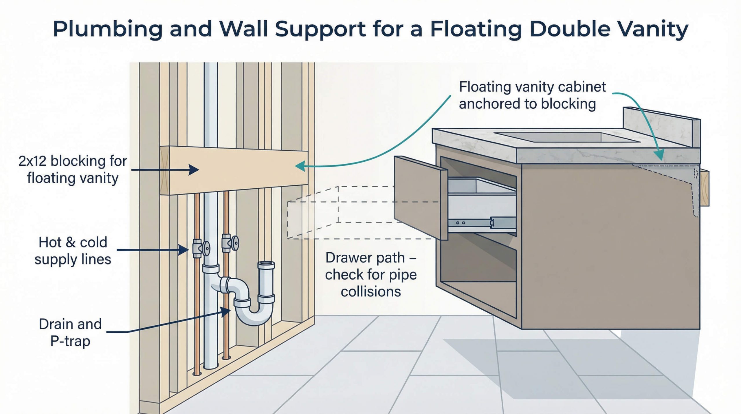 bathroom plumbing diagram