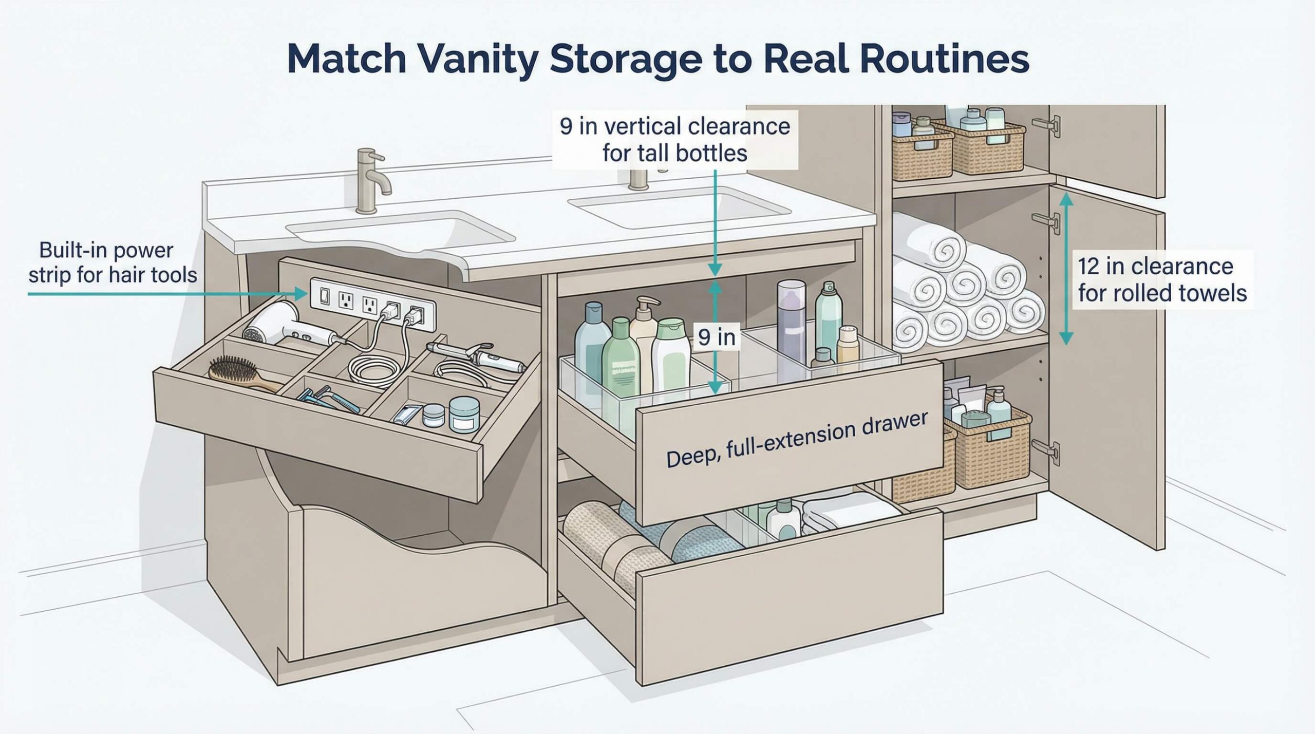 double vanity ilustration