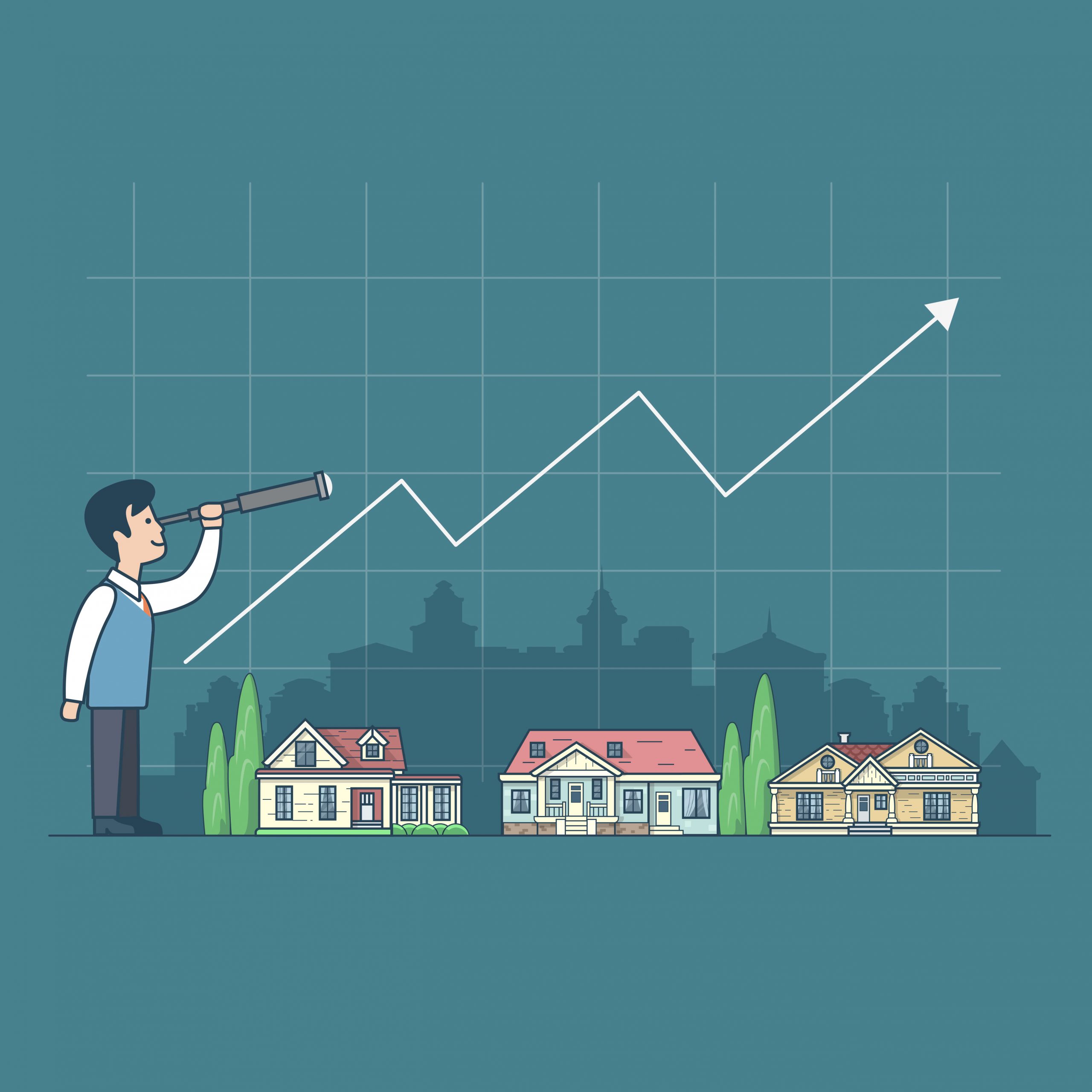real estate market: graph assending
